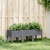 Vidaxl plantenbak met poten 120x40x42 cm polypropeen blauwgrijs