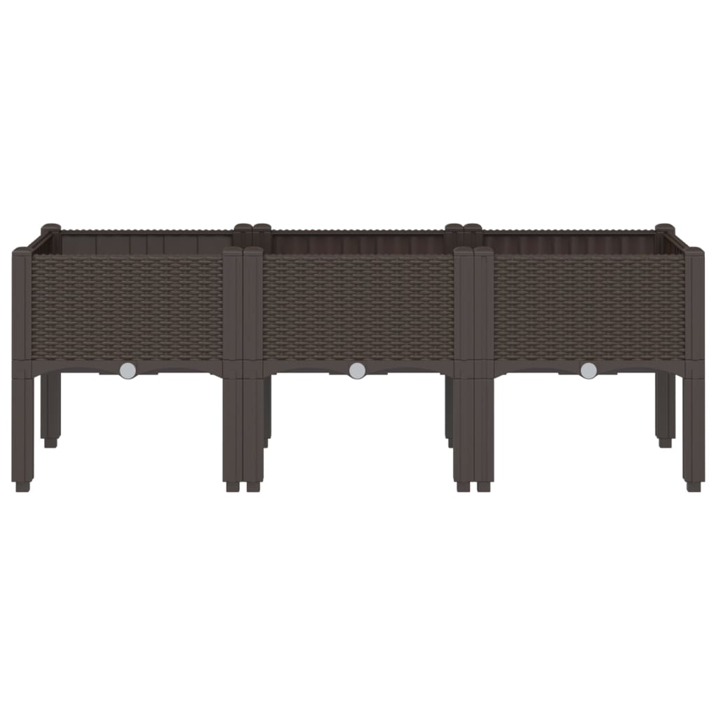 Plantilla Vidaxl con piernas 120x40x42 cm Polypropene Brown