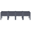 Plantilla Vidaxl con piernas 160x40x42 cm Polypropene Gray