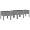 Vidaxl fioriera con gambe 160x40x42 cm in polipropene grigio chiaro