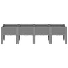 Vidaxl fioriera con gambe 160x40x42 cm in polipropene grigio chiaro