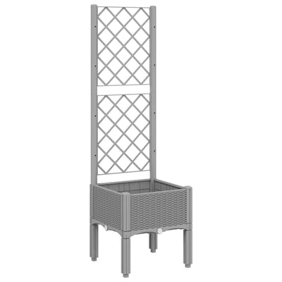 Vidaxl fioriera con slat lavoro 40x40x142 cm in polipropene grigio chiaro