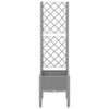 Plantador Vidaxl con Slat Work 40x40x142 CM Polypropene Light Gray