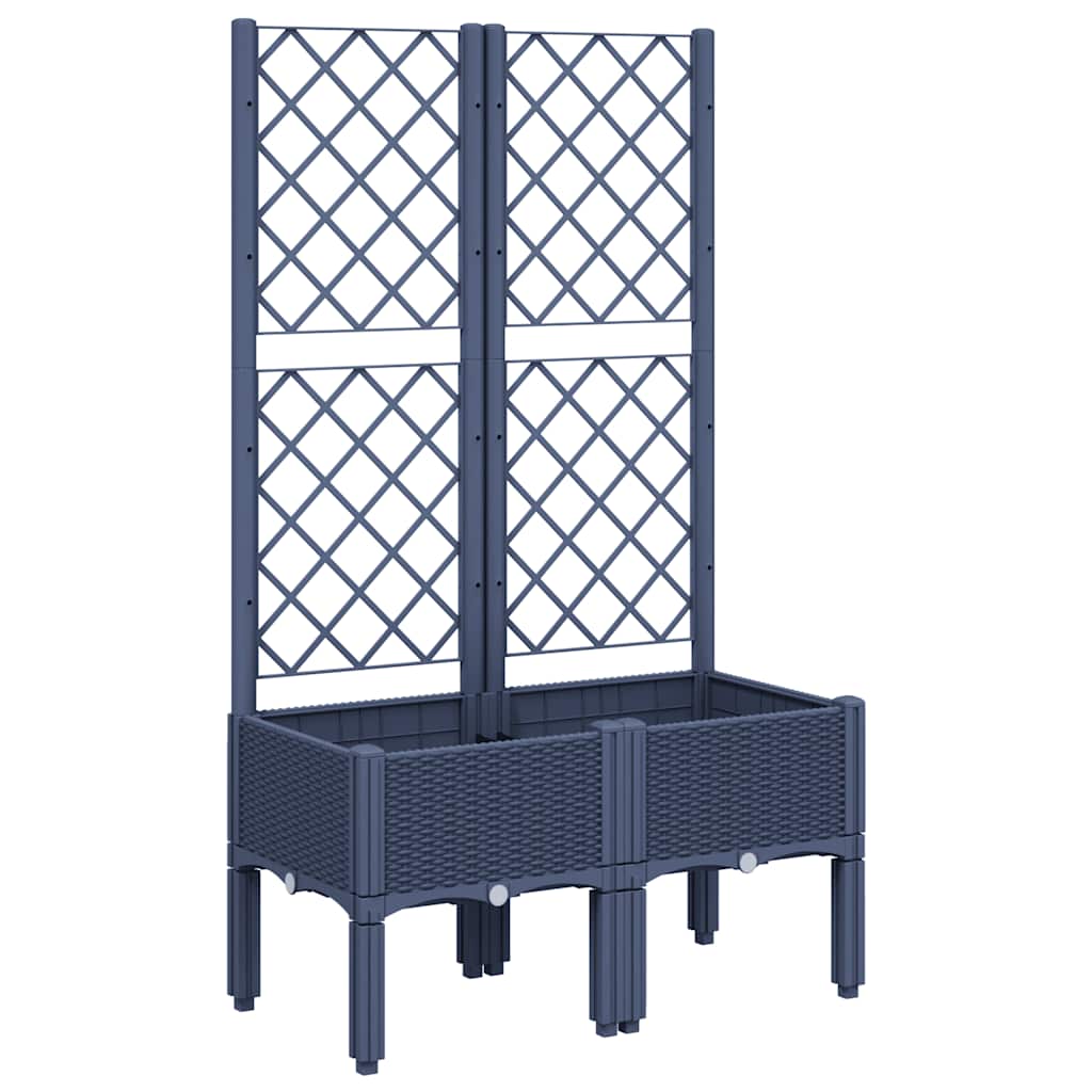 Plannet Vidaxl con SLAT 80x40x142 CM Polypropene Gray