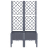 Vidaxl Plannet con slat 80x40x142 cm in polipropene grigio