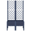 Plannet Vidaxl con SLAT 80x40x142 CM Polypropene Gray