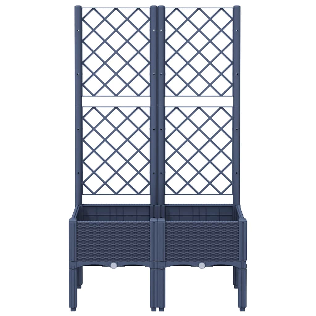 Plannet Vidaxl con SLAT 80x40x142 CM Polypropene Gray