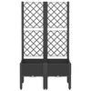 Vidaxl plantenbak met latwerk 80x40x142 cm polypropeen zwart