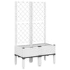 Vidaxl Plannet con latwerk 80x40x142 cm polipropene bianco