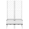 Vidaxl plantenbak met latwerk 80x40x142 cm polypropeen wit