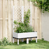 Caja de planificación Vidaxl con slat 80x40x142 cm Polypropene White