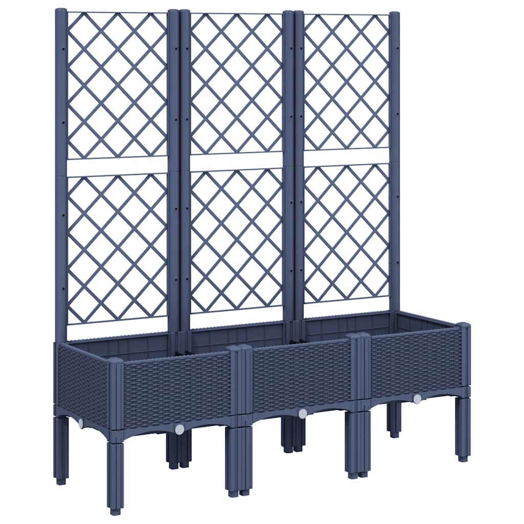 Plantilla Vidaxl con Slat Work 120x40x142 CM Polypropene Gray
