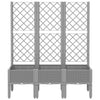 Plantera Vidaxl con Slat Work 120x40x142 CM Polipropeno Gray Light Gray