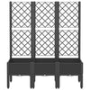 Plannet Vidaxl con Slat Work 120x40x142 CM Polypropene Black