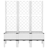 Plannet Vidaxl con Latwerk 120x40x142 CM Polypropene White
