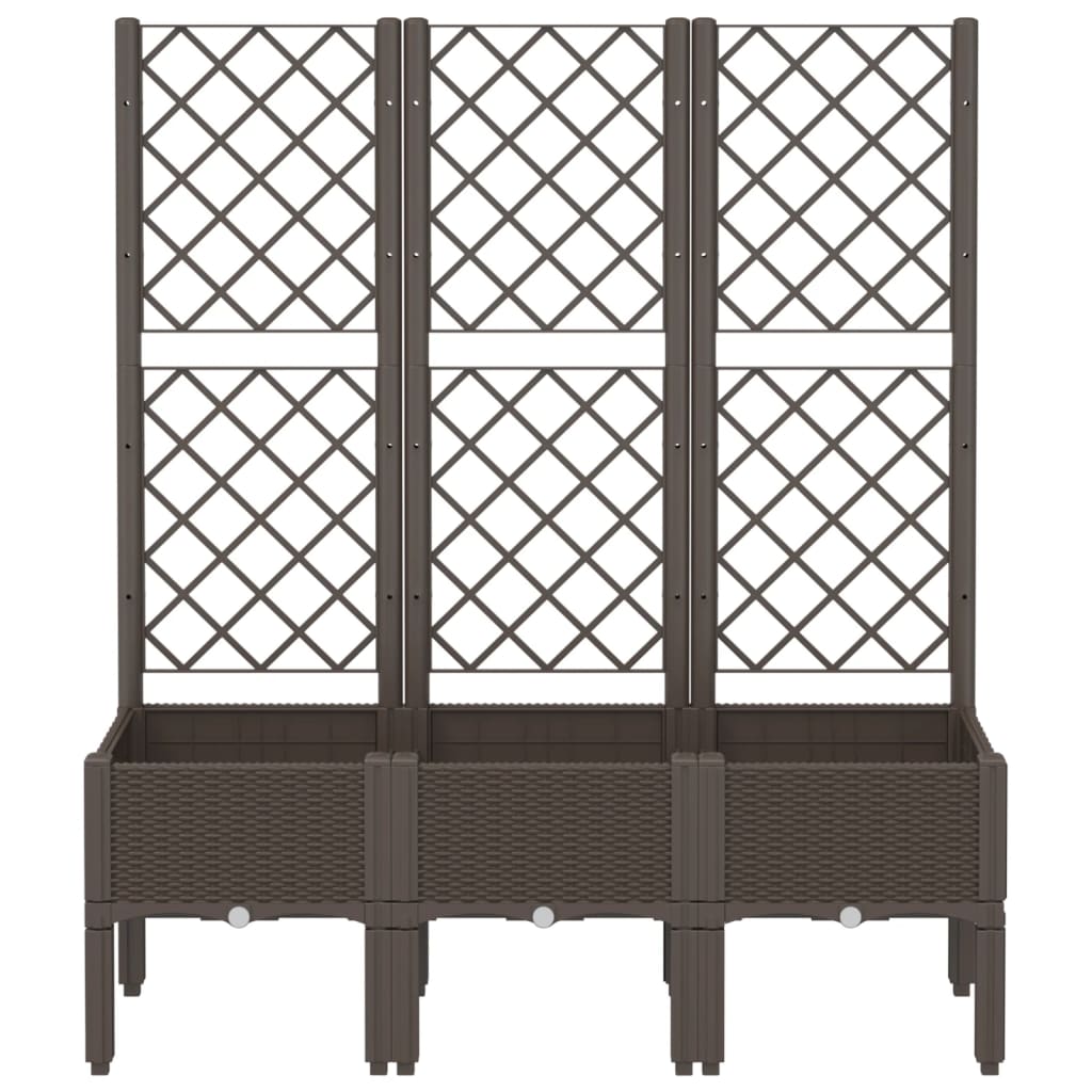 Plantilla Vidaxl con Slat Work 120x40x142 cm Polypropene Brown