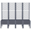 Plannet Vidaxl con listones 160x40x142 cm Polypropene Gray
