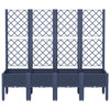 Plannet Vidaxl con listones 160x40x142 cm Polypropene Gray