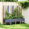 Plannet Vidaxl con listones 160x40x142 cm Polypropene Gray