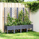 Plannet Vidaxl con listones 160x40x142 cm Polypropene Gray