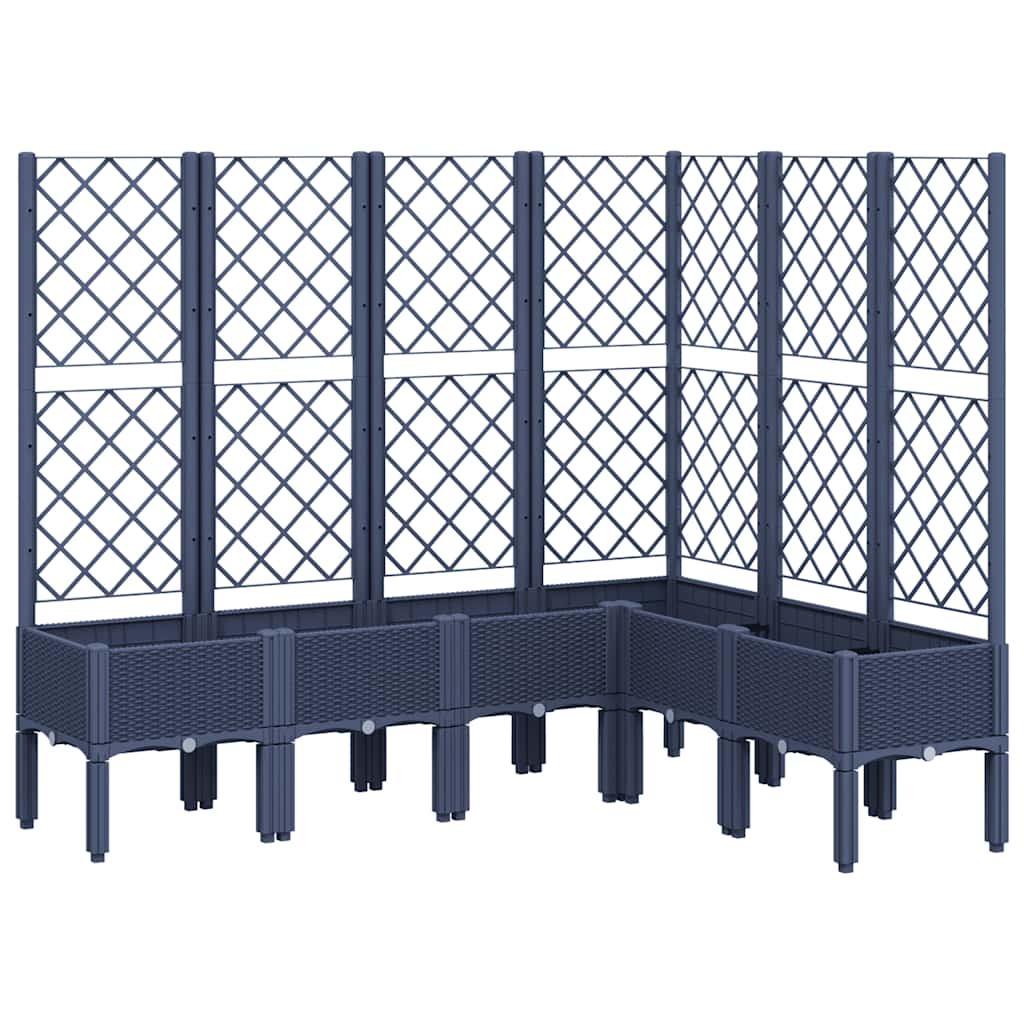 Plantilla Vidaxl con Slat Work 160x120x142 CM Polypropene Gray