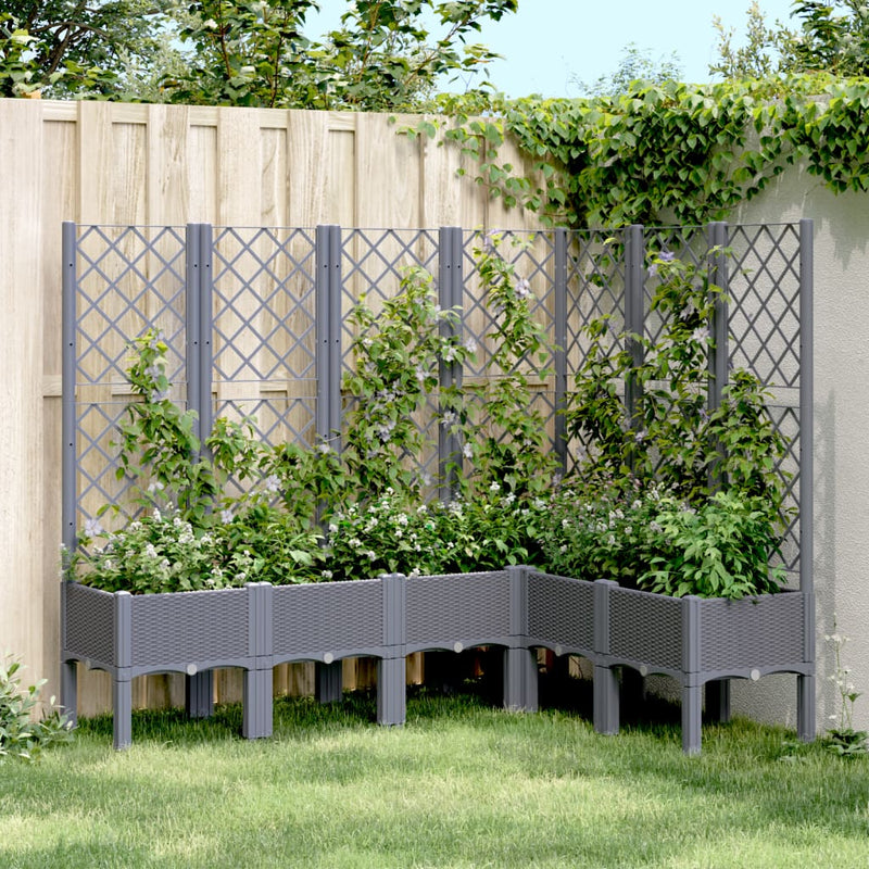 Plantilla Vidaxl con Slat Work 160x120x142 CM Polypropene Gray