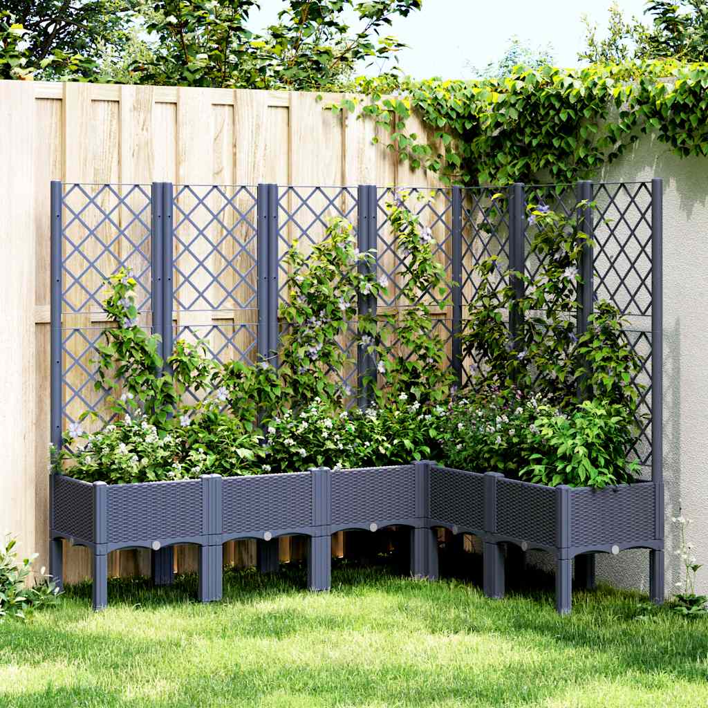 Plantilla Vidaxl con Slat Work 160x120x142 CM Polypropene Gray