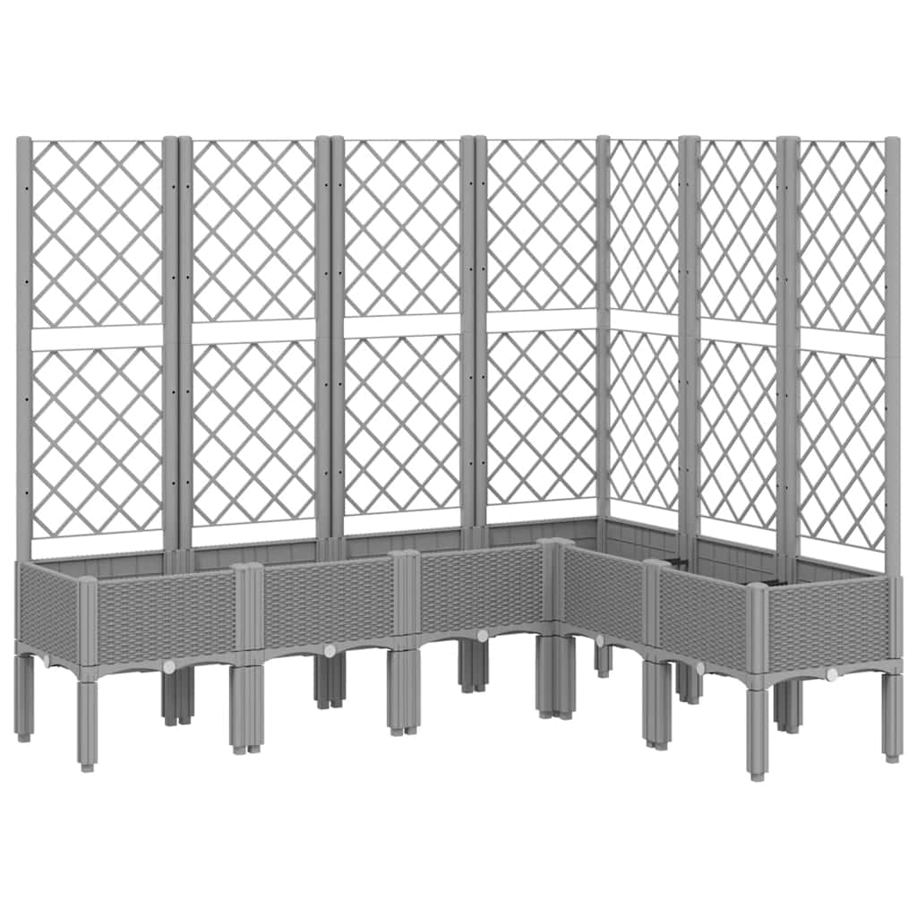 Plantilla Vidaxl con Slat Work 160x120x142 CM Polipropeno Gray Light Gray