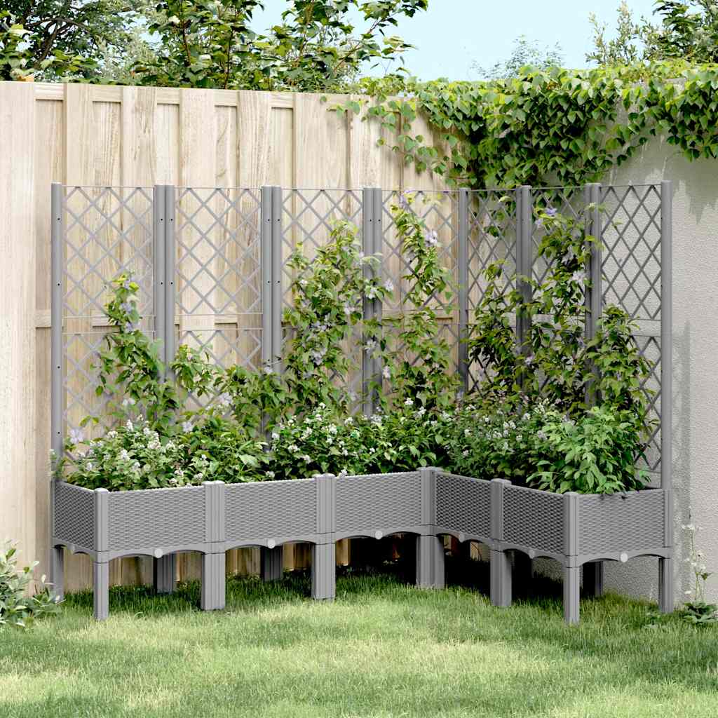 Plantilla Vidaxl con Slat Work 160x120x142 CM Polipropeno Gray Light Gray