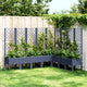 Plantador Vidaxl con Slat Work 200x160x142 cm Polypropene Gray