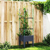 Plantera Vidaxl con Slat Work 40x40x142.5 cm Polypropene Gray