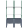 Vidaxl Plannet con slat 80x40x142.5 cm grigio polipropene