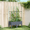 Vidaxl Plannet con slat 80x40x142.5 cm grigio polipropene