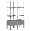 Vidaxl Planning Box con SLAT 80x40x142.5 cm de gris claro polipropeno