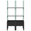 Vidaxl plantenbak met latwerk 80x40x142,5 cm polypropeen zwart