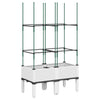 Vidaxl plantenbak met latwerk 80x40x142,5 cm polypropeen wit