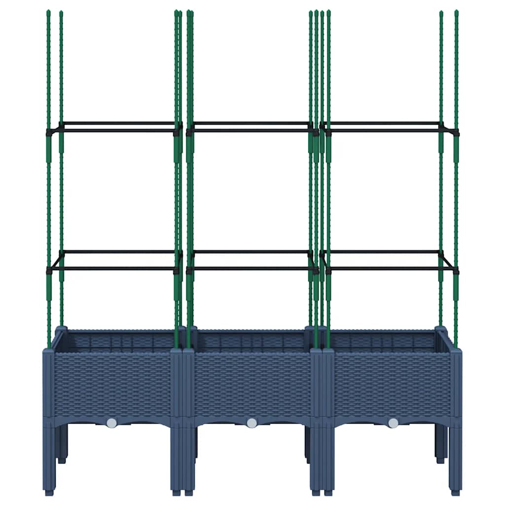 Plannet Vidaxl con Slat Work 120x40x142.5 cm Polypropene Gray