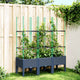 Plannet Vidaxl con Slat Work 120x40x142.5 cm Polypropene Gray