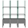 Plantera Vidaxl con Latwerk 120x40x142.5 cm Polipropeno gris claro