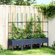Plantera Vidaxl con Latwerk 160x40x142.5 cm Polypropene Gray