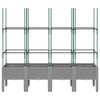 Vidaxl plantenbak met latwerk 160x40x142,5 cm polypropeen lichtgrijs