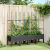 Vidaxl Plannet con latwerk 160x40x142.5 cm polipropene nero