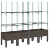 Vidaxl Planning Box con SLAT 160x40x142.5 cm de polipropeno marrón