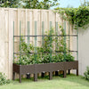Vidaxl Planning Box con SLAT 160x40x142.5 cm de polipropeno marrón