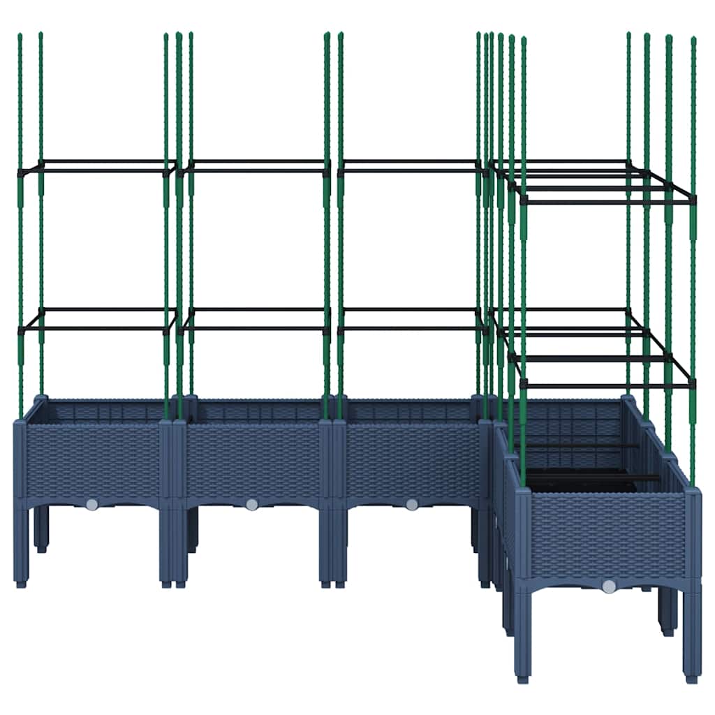 Plantador Vidaxl con Slat Work 160x120x142.5 cm Polypropene Gray