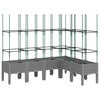 Plantador Vidaxl con Slat Work 160x120x142.5 cm Polipropeno gris claro