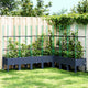 Vidaxl plantenbak met latwerk 200x160x142,5 cm polypropeen blauwgrijs