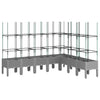 Plantera Vidaxl con Slat Work 200x160x142.5 cm Polipropeno gris claro