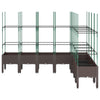 Scatola di pianificazione Vidaxl con slat 200x160x142.5 cm in polipropene marrone