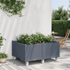 Vidaxl fioriera con ruote 100x80x54 cm grigio polipropene